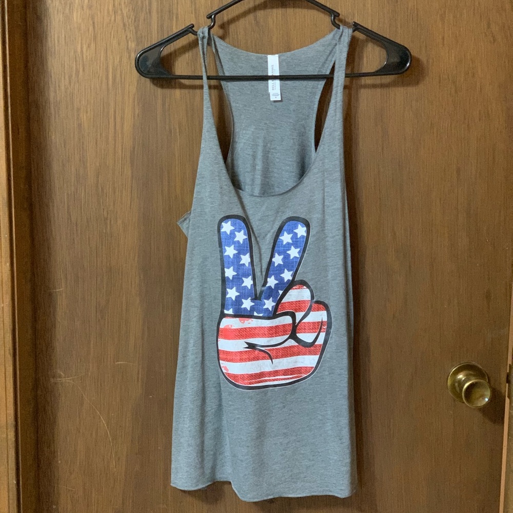 American peace sign tank